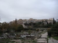 Autre vue de l'Acropole, toujours depuis l'ancienne agora.